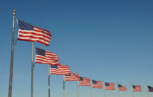 Flagi amerykańskie — Zdjęcie stockowe