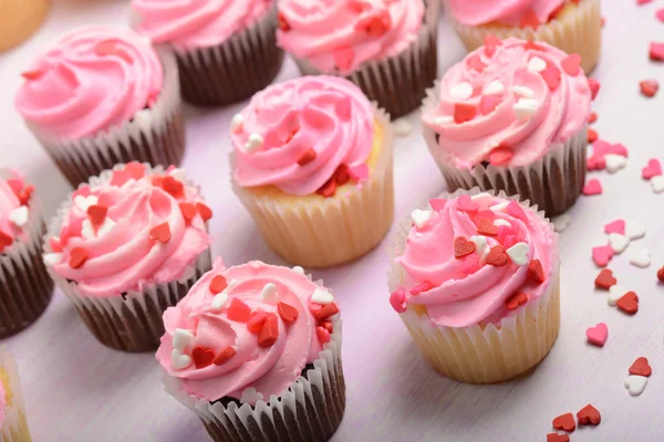 Alla hjärtans dag cupcakes — Stockfoto