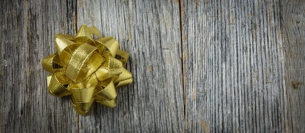 Gold Holiday Bow — Stock Photo, Image