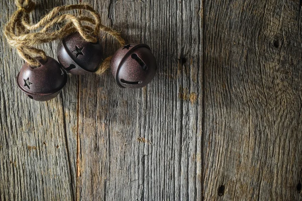 Rustic Christmas Bells — Stock Photo, Image