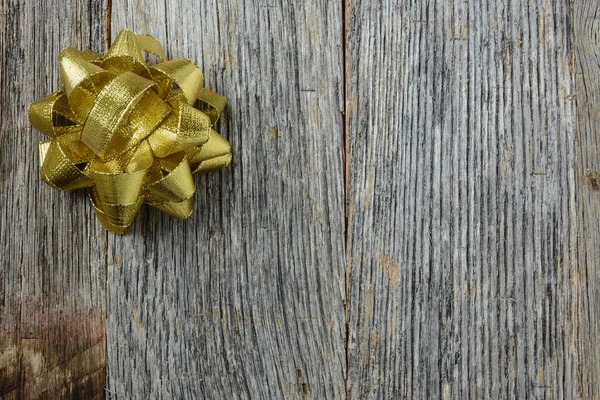 Gold Holiday Bow — Stock Photo, Image