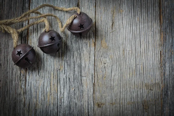 Rustic Christmas Bells — Stock Photo, Image