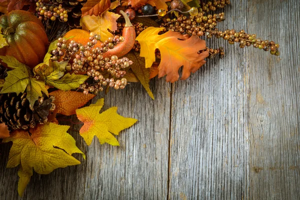 秋天的落叶和浆果的感恩节 — 图库照片
