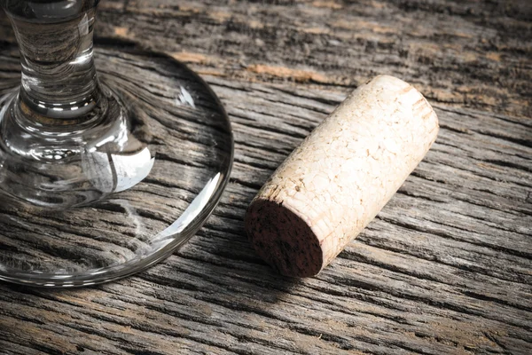 Wine Glass with Cork Royalty Free Stock Photos