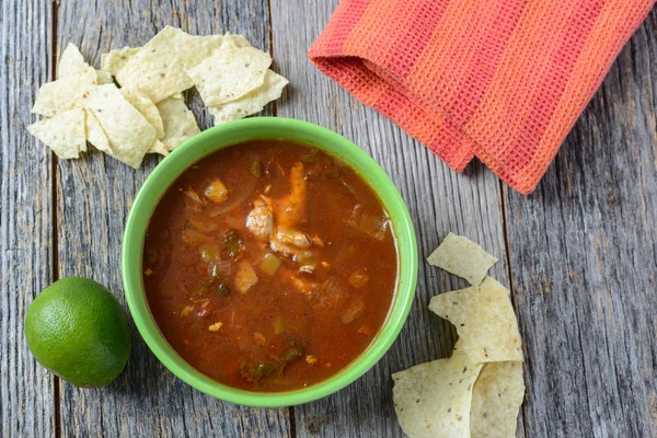 Készítette el tortilla soup — Stock Fotó