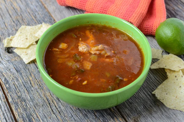 Készítette el tortilla soup — Stock Fotó