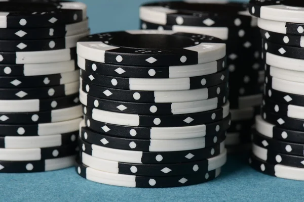 Poker Chips gestapeld — Stockfoto