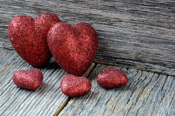 Red Valentine's Hearts — Stock Photo, Image