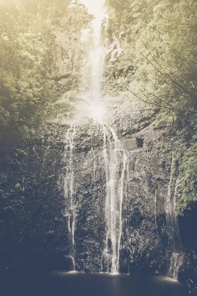 Retro Waterfall with Sunlight — Stock Photo, Image