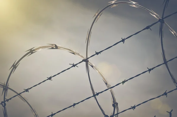 Fence in  Old Film Style — Stock Photo, Image