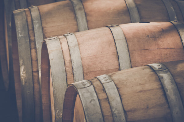 Wine Barrels outside