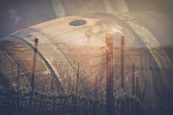 Wine Barrel outside — Stock Photo, Image