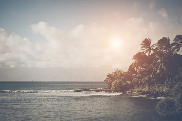 Praia Romântica no Havaí — Fotografia de Stock