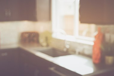 Bulanık modern mutfak