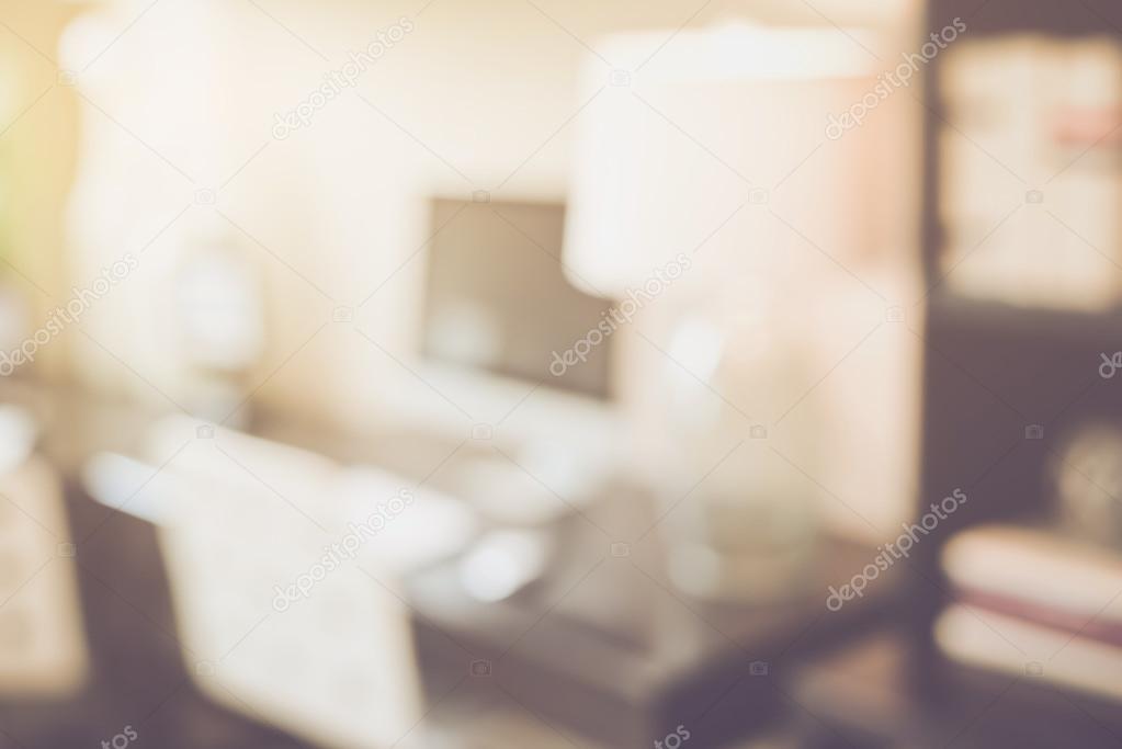 Blurred Office with Computer