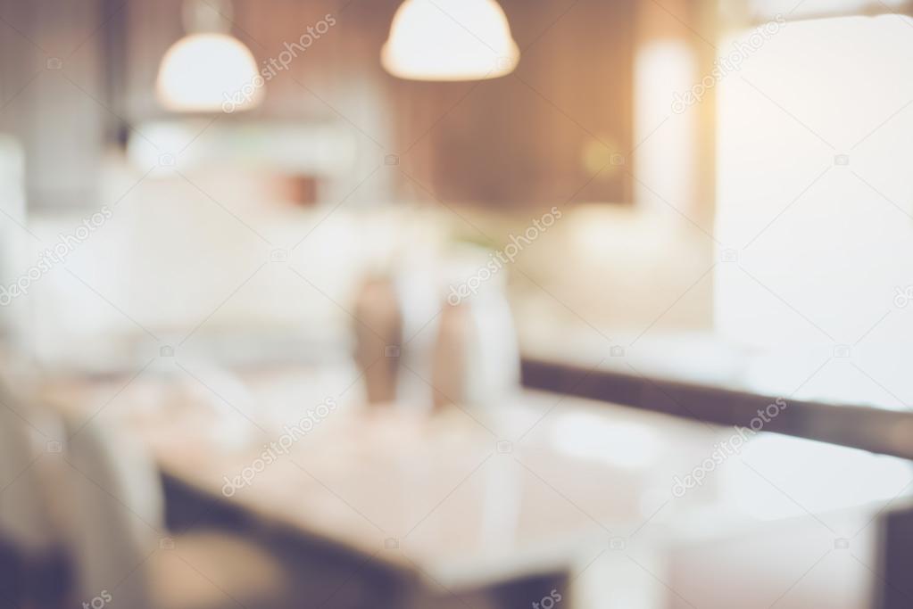 Blurred Kitchen with Retro  Filter