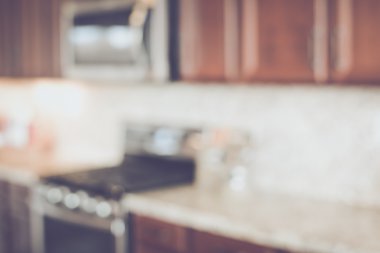 Bulanık modern mutfak