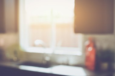 Bulanık modern mutfak