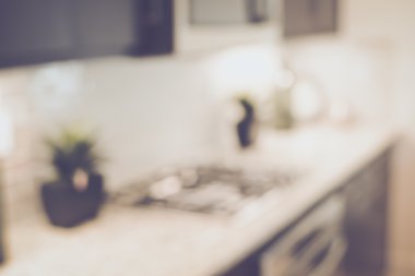 Bulanık modern mutfak