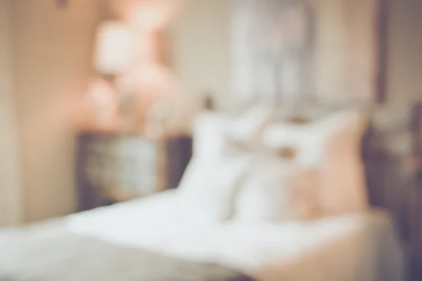 レトロなフィルターでぼかした寝室 — ストック写真