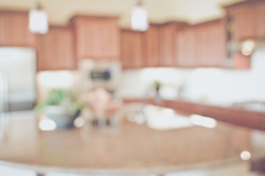 Bulanık modern mutfak