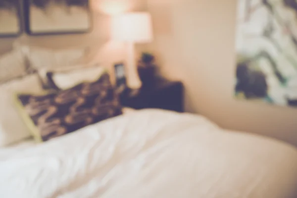 Blurred Bedroom with Retro Filter — Stock Photo, Image