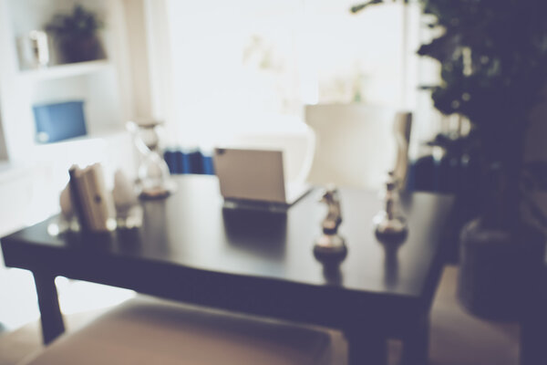Blurred Office with Computer