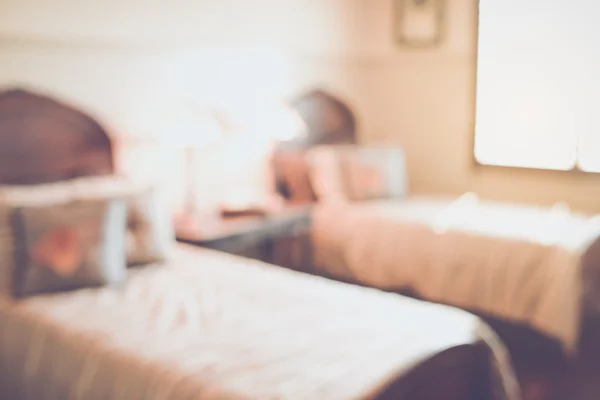 Blurred Bedroom with Bed — Stock Photo, Image