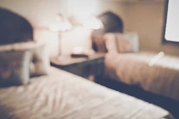 Blurred Bedroom with Bed — Stock Photo, Image