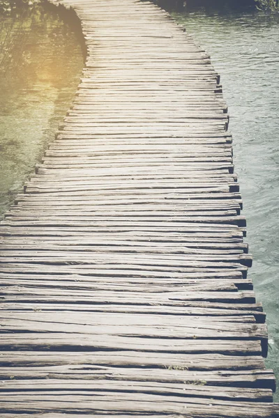 Sendero de senderismo con luz solar — Foto de Stock