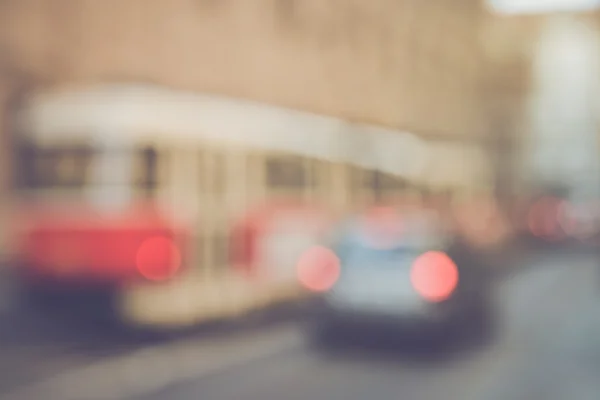 Treno sfocato con filtro retrò — Foto Stock