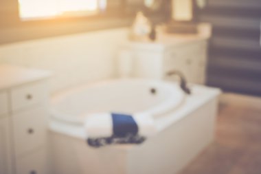 Küvet ile bulanık banyo