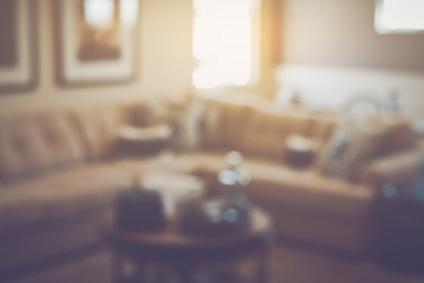 Blurred Living Room with Couches applying Retro Instagram Style 