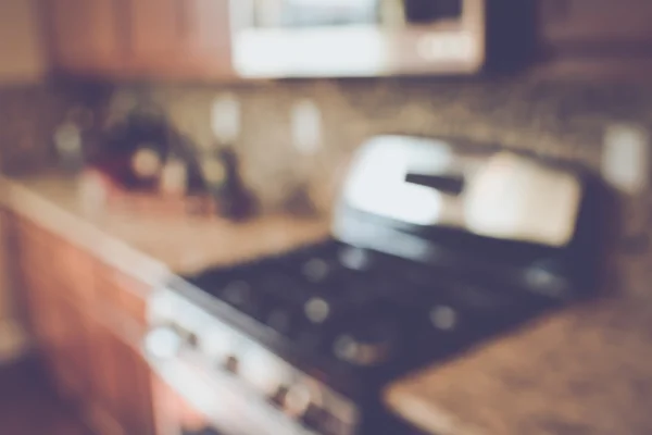 Blurred Modern Kitchen as background — Stok fotoğraf