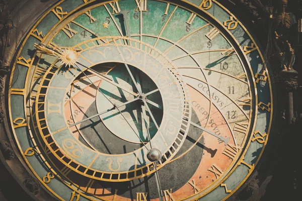 Detail of the astronomical clock — Stock Photo, Image