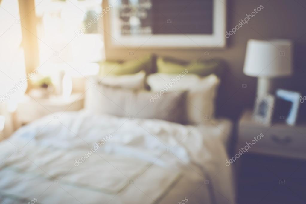 Blurred Bedroom as background