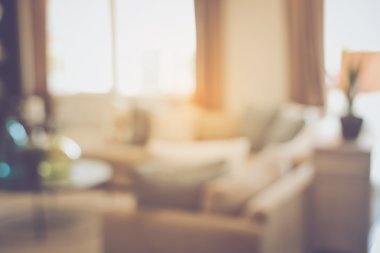 bulanık modern oturma odası