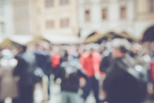 Turistas borrosos en la praga —  Fotos de Stock