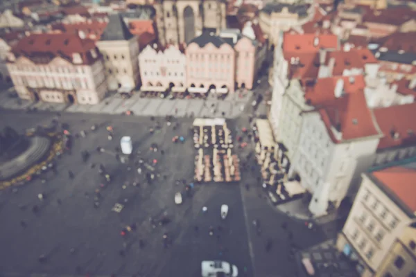 Verschwommene Touristen in Prag — Stockfoto
