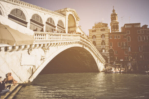 Venice Italy Canal in Retro Instagram Style Filter