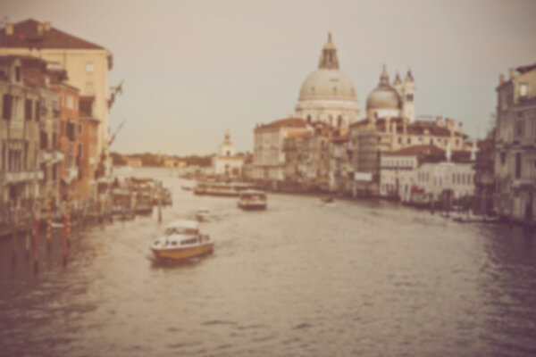 Venice Italy in Blurred Retro Instagram Style Filter