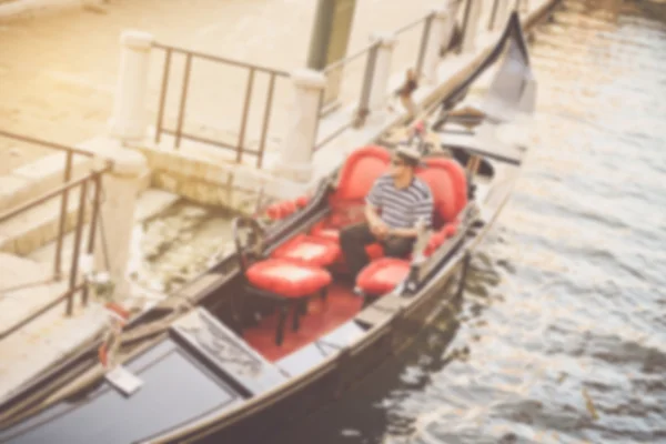 Tåkete Gondola i Venezia Italia – stockfoto