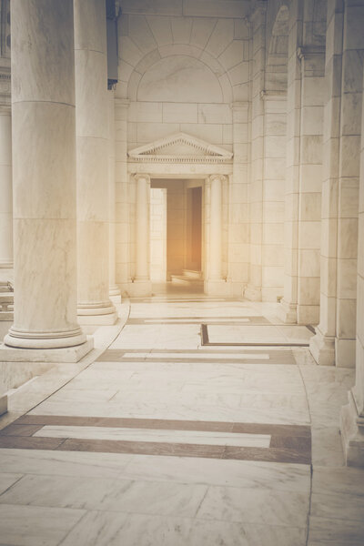 Pillars in Retro Instagram Style