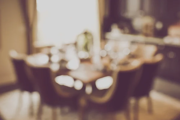 Blurred Dining Room Table — Stock Photo, Image