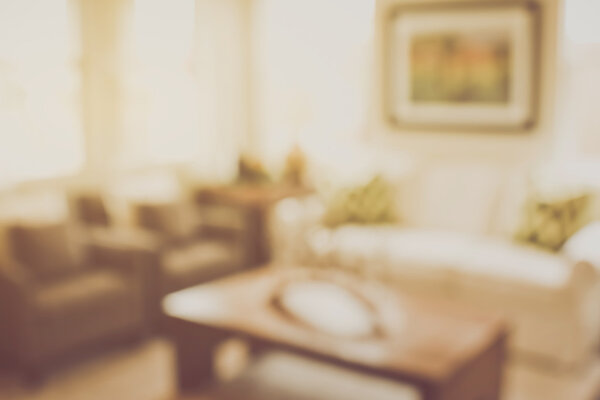 Blurred Living Room with Couches