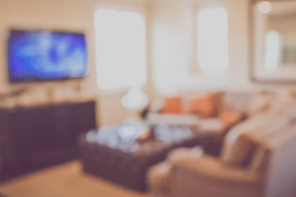 Wazig moderne woonkamer met televisie — Stockfoto