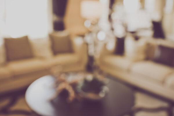 Blurred Living Room with Couches