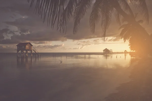 House on the Ocean in Belize — Stock Photo, Image