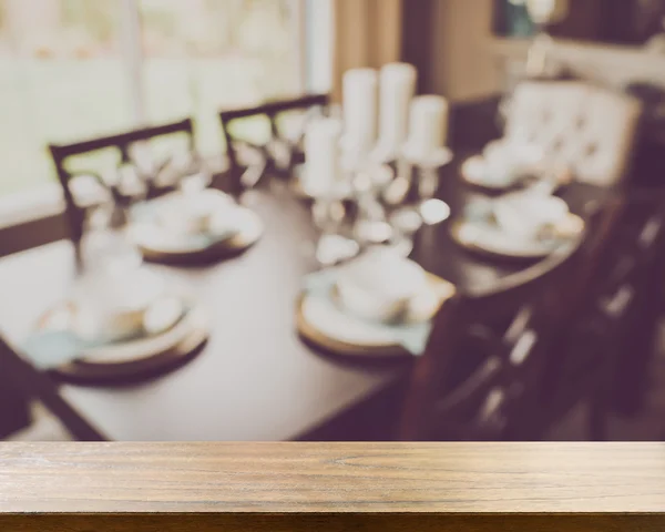 Blurred Dining Room Table — Stock Photo, Image