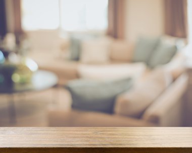 bulanık modern oturma odası 